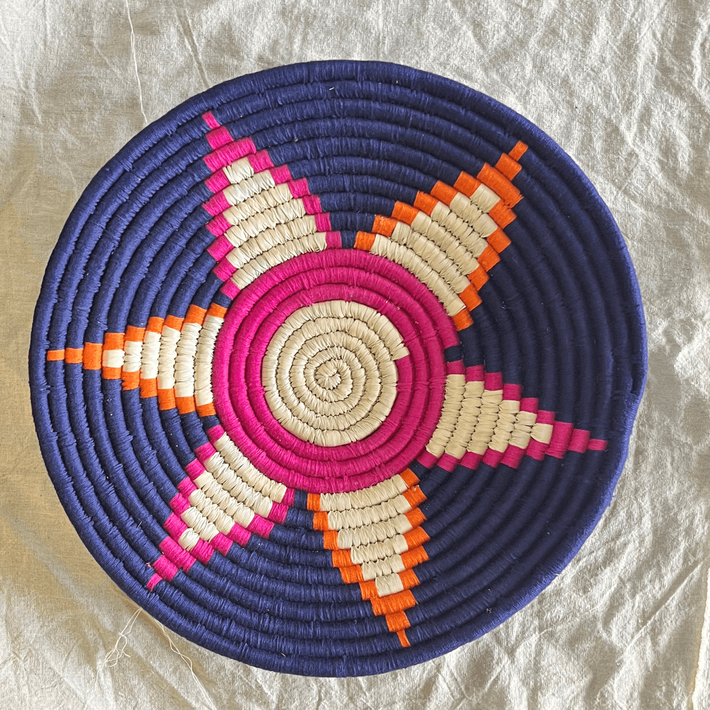 Handwoven Sabai Grass Wall Baskets- Shades of Serenity- Set of 7