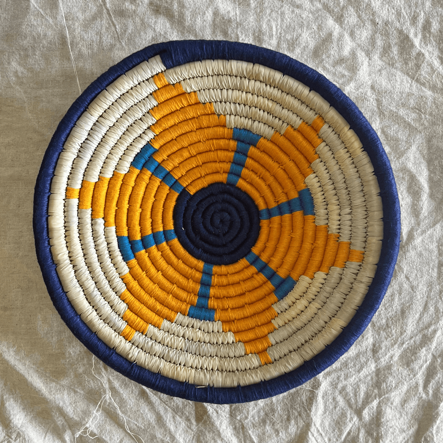 Handwoven Sabai Grass Wall Baskets- Shades of Serenity- Set of 7