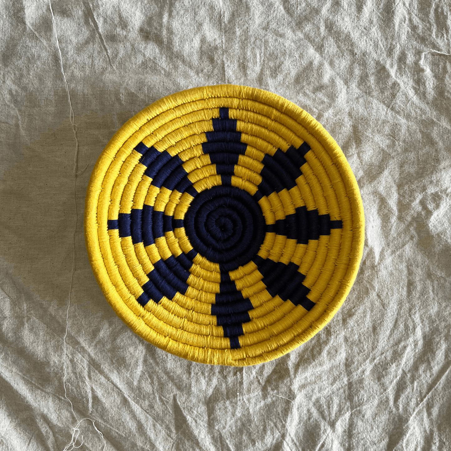 Handwoven Sabai Grass Wall Baskets- Sunshine Trio- Set of 3