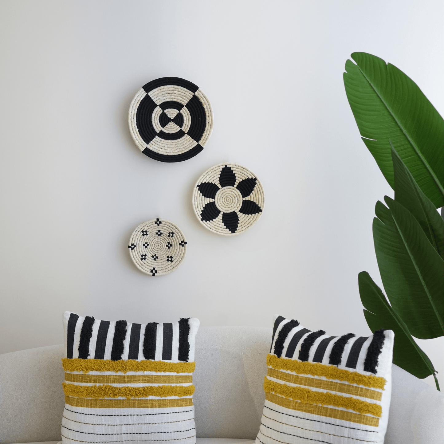 Sabai Grass Wall Art- The Monochrome Trio- Set of 3
