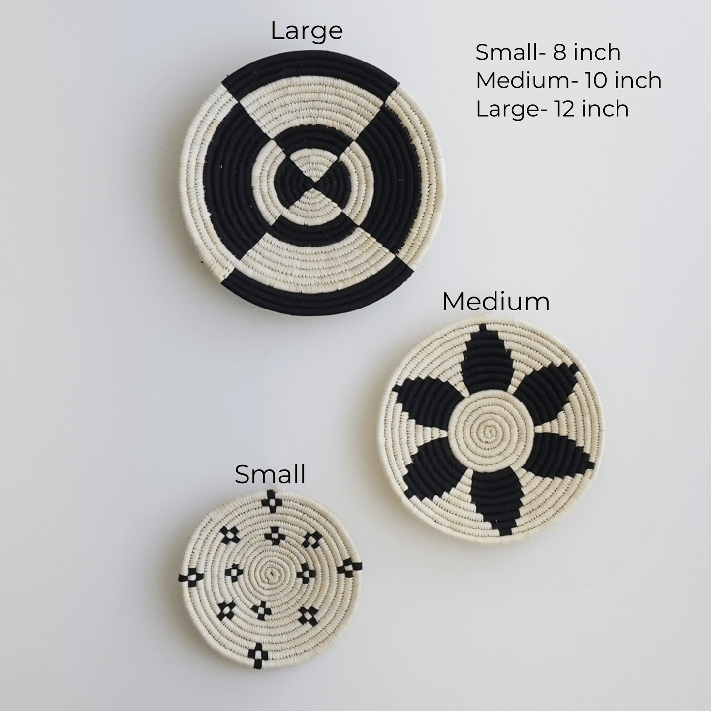 Sabai Grass Wall Art- The Monochrome Trio- Set of 3