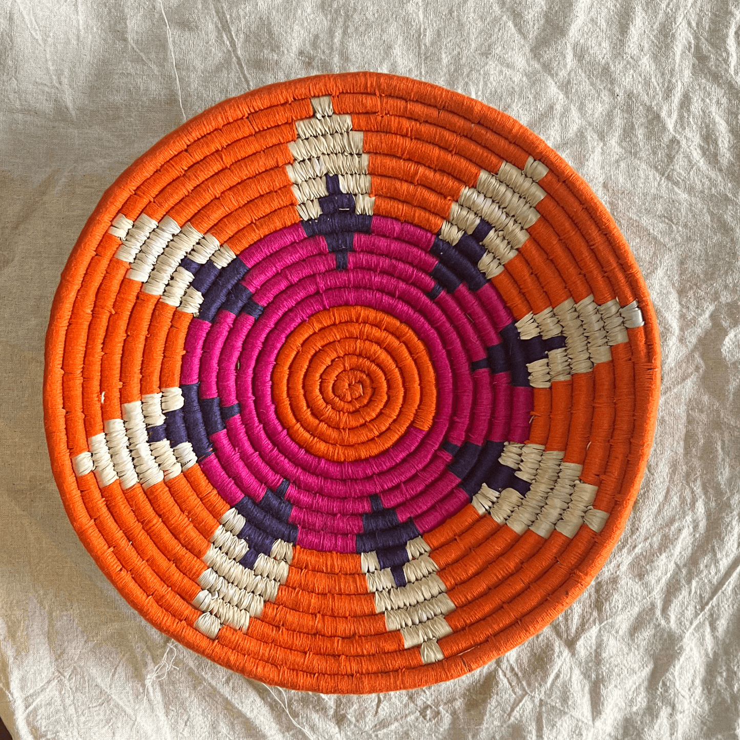 Handwoven Sabai Grass Wall Baskets- Set of 7