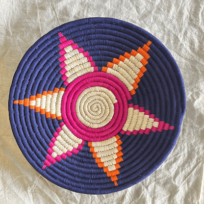 Handwoven Sabai Grass Wall  Baskets- Shades of Serenity- Set of 7