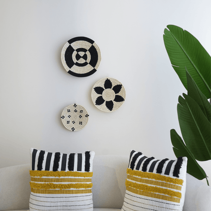 Sabai Grass Wall Art- The Monochrome Trio- Set of 3
