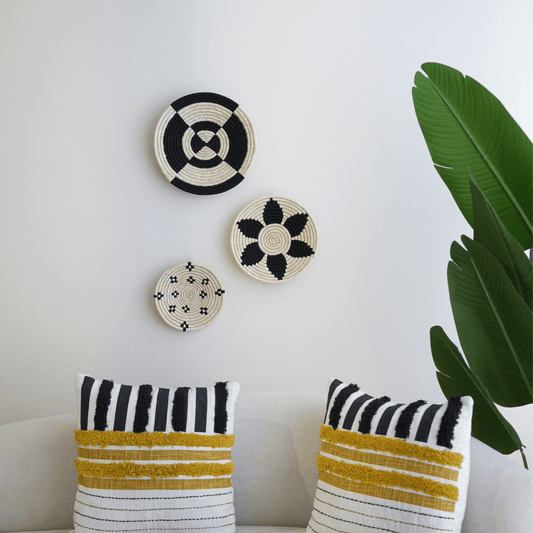 Sabai Grass Wall Art- The Monochrome Trio- Set of 3