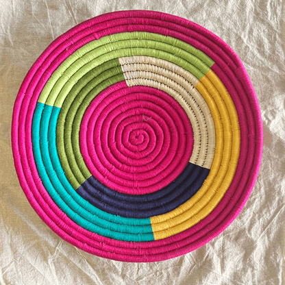 Handwoven Sabai Grass Wall Baskets- Set of 7
